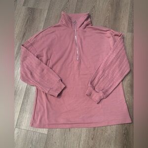 Pink long sleeve top. Size large.
